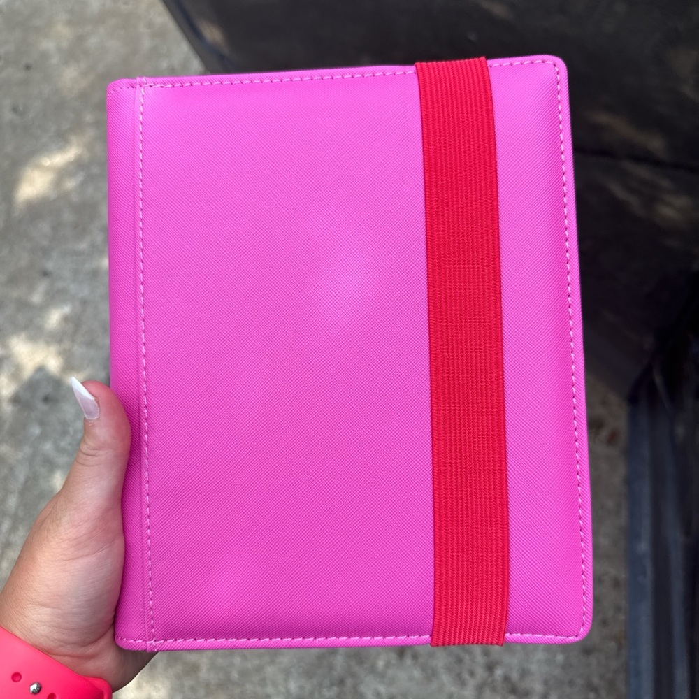 Bright Pink Journal with Red Band